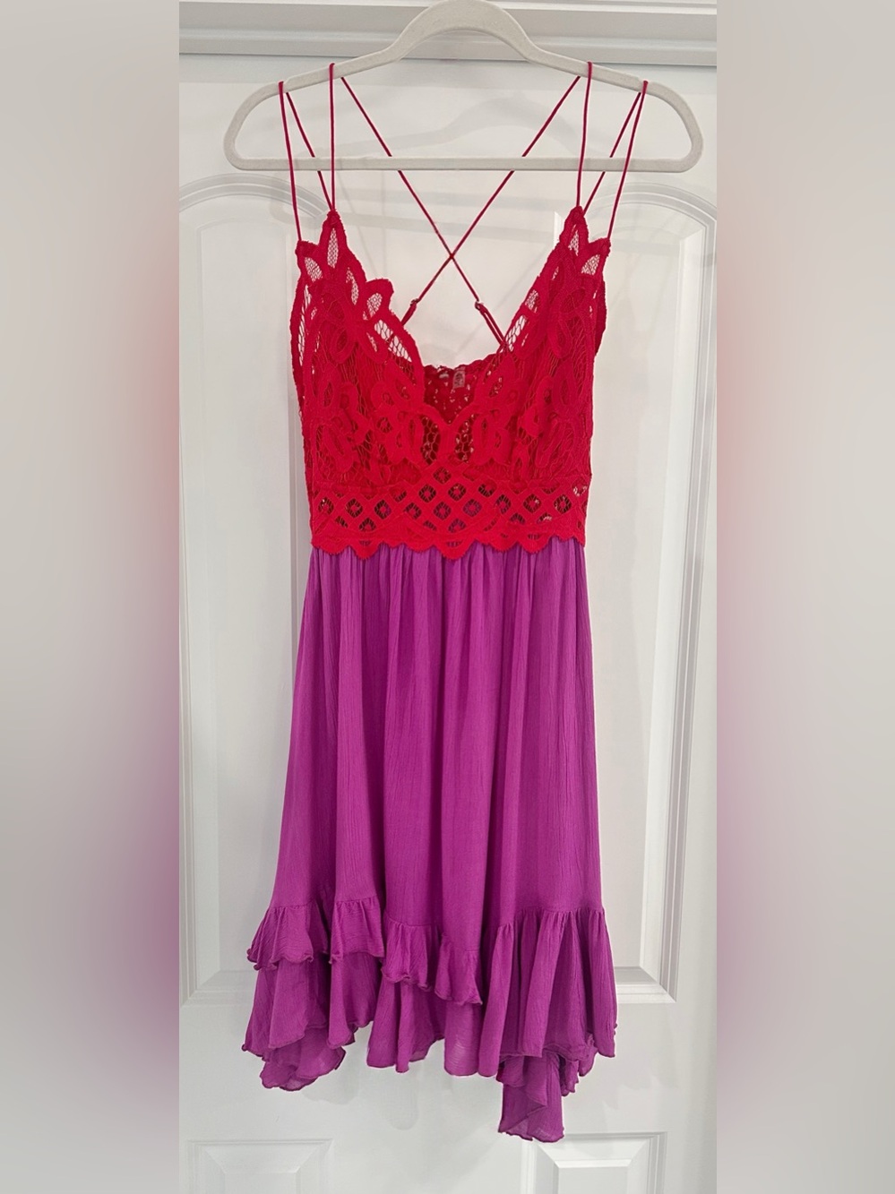 Free People FP One Adella Slip Dress - Lipstick Combo - Picture 4 of 7
